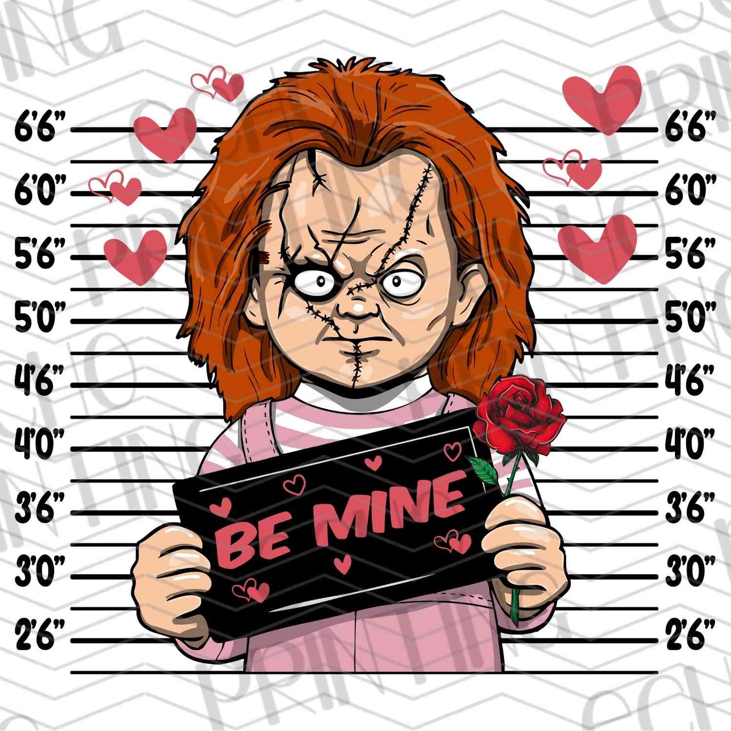 VLTC 40 - WILD-HAIRED FIGURE BE MINE SIGN