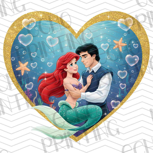 VLTC 47 – MERMAID COUPLE IN HEART FRAME