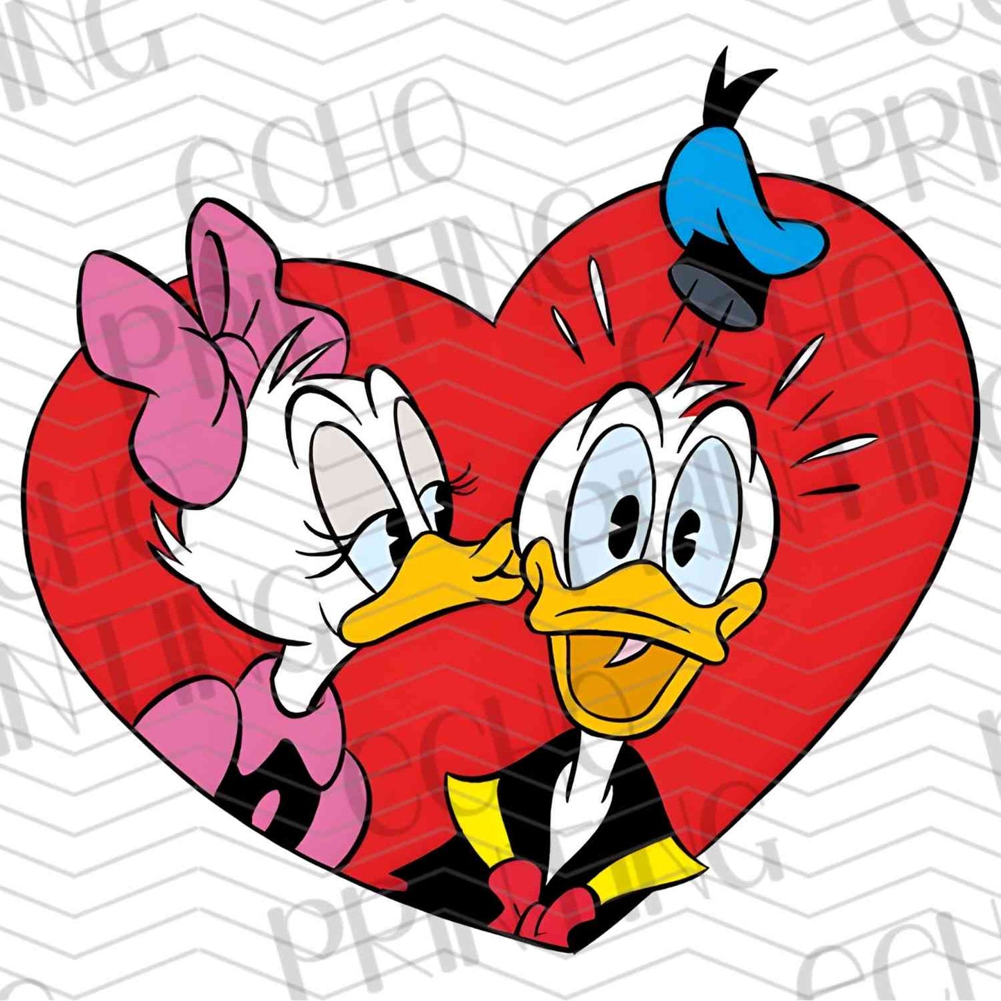 VLTC 59 - DUCK COUPLE IN HEART FRAME