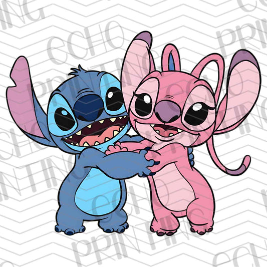 VLTC 61 – BLUE ALIEN AND PINK FRIEND HUGGING