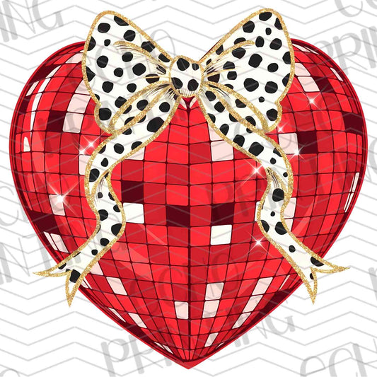 VLTG 114 - RED CHECK HEART BOW