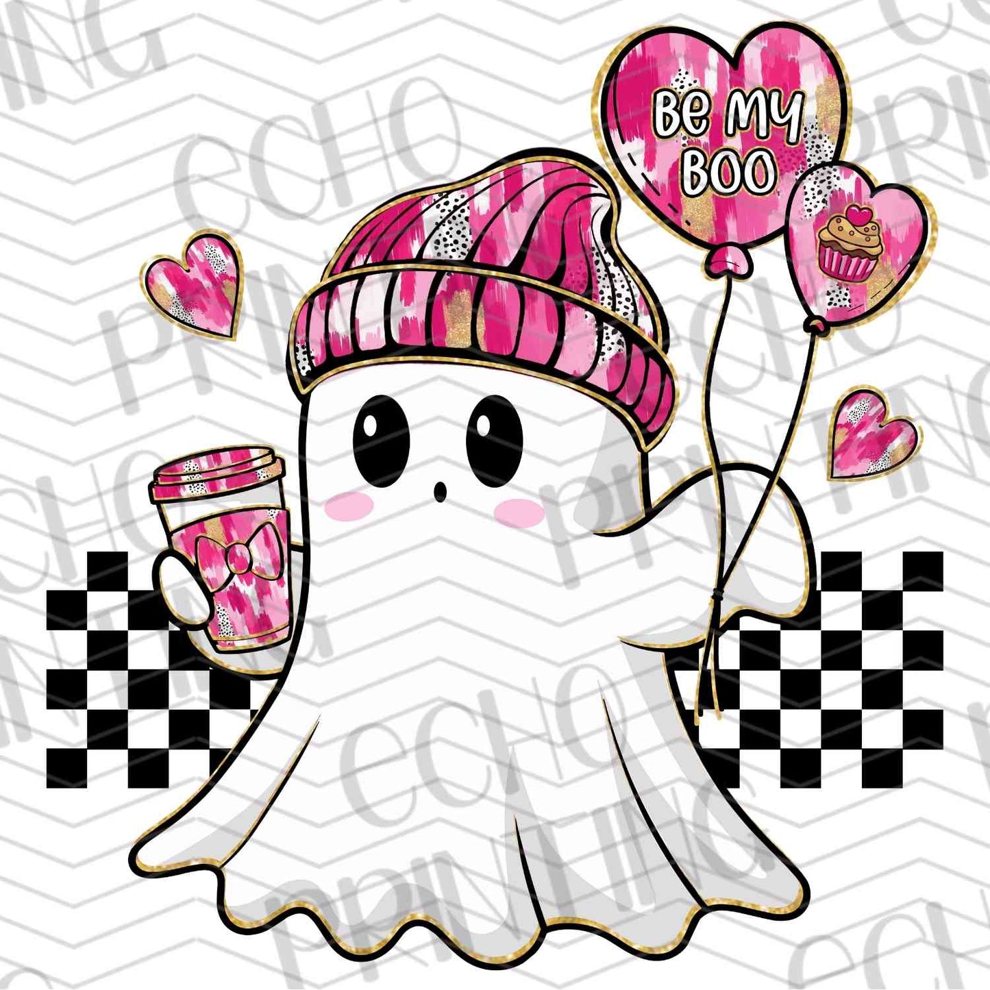 VLTG 151 - GHOST WITH HEART BALLOONS