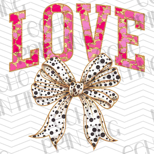 VLTG 179 - LOVE LEOPARD BOW TEXT