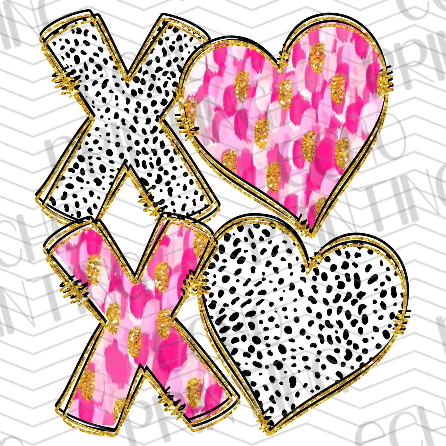 VLTG 184 - PATCHWORK HEARTS SET