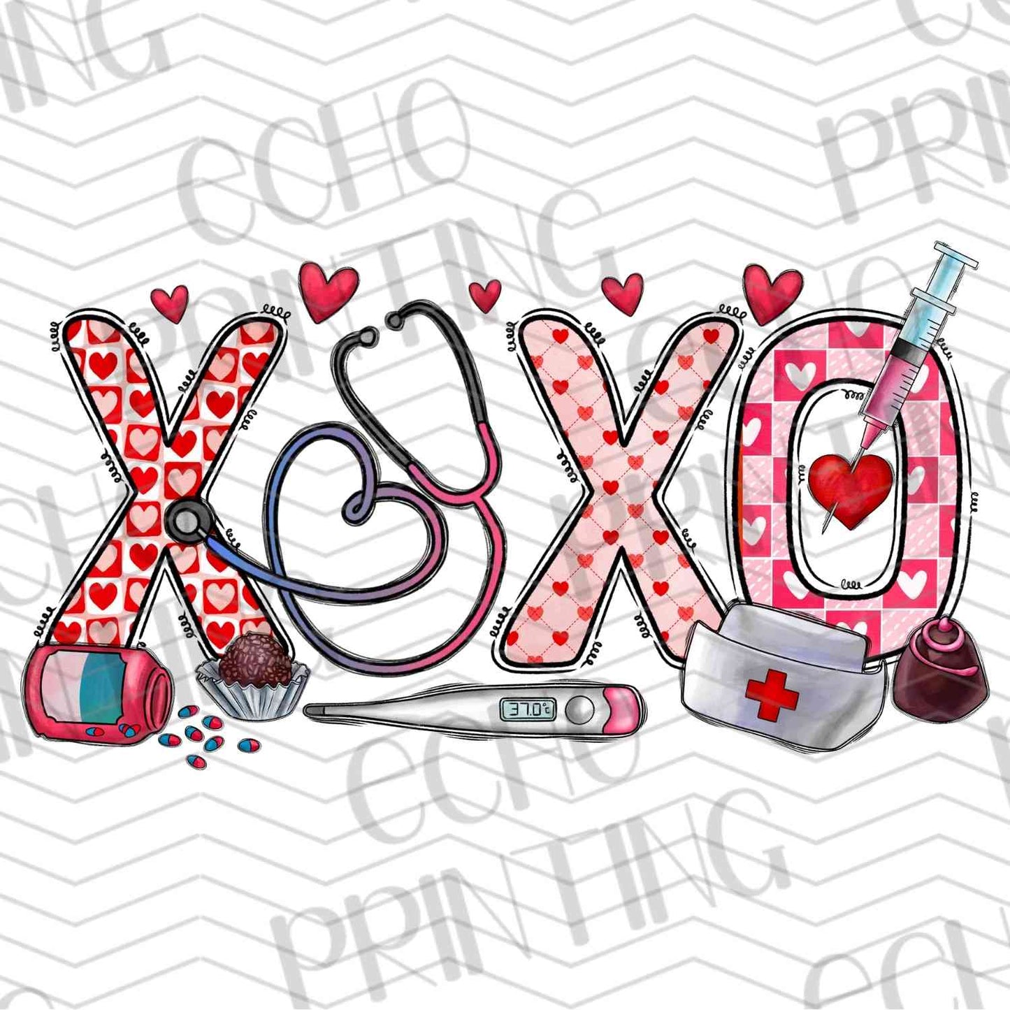 VLTG 214 - XOXO PATCH LETTERS