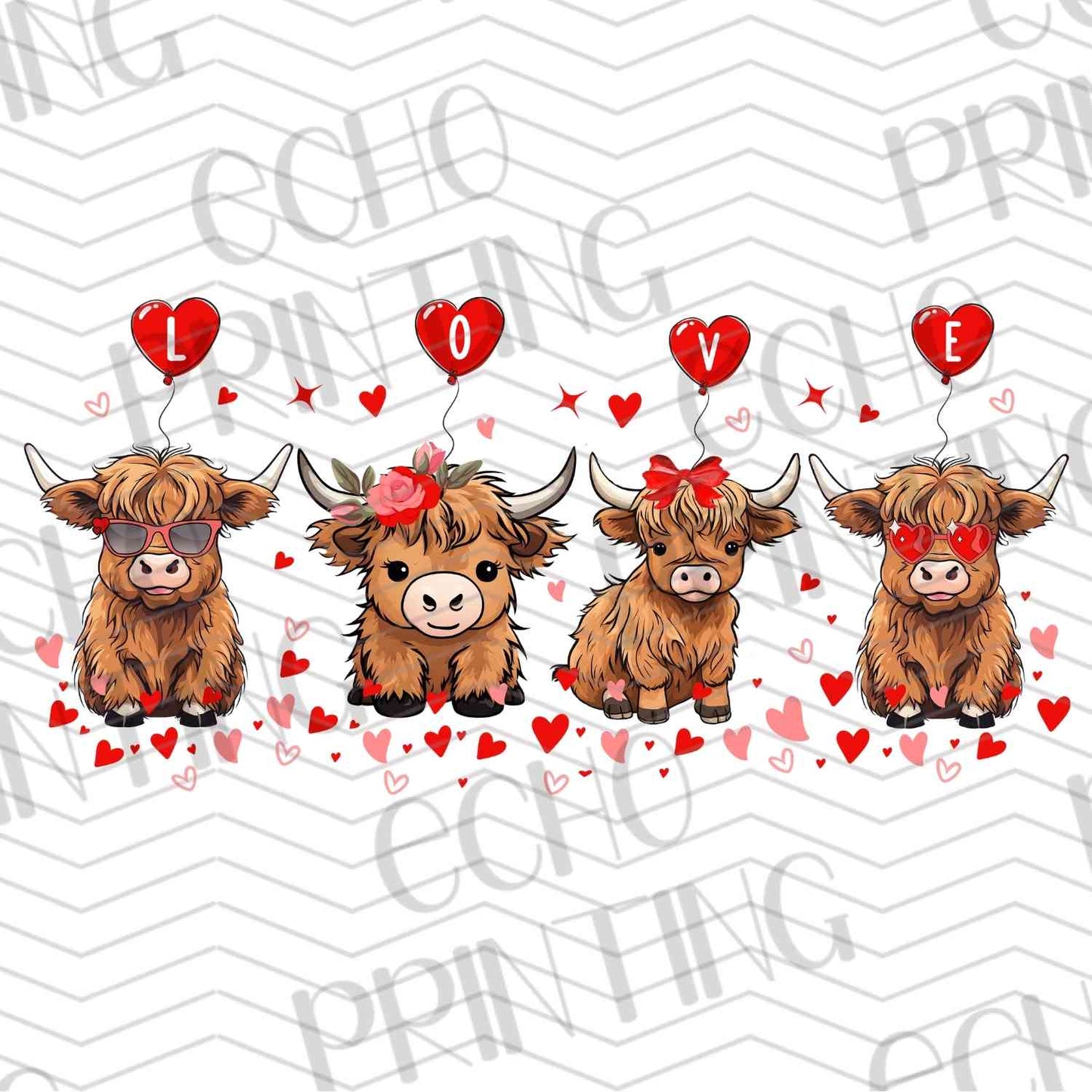 VLTG 221 - HIGHLAND COW VALENTINE TRIO