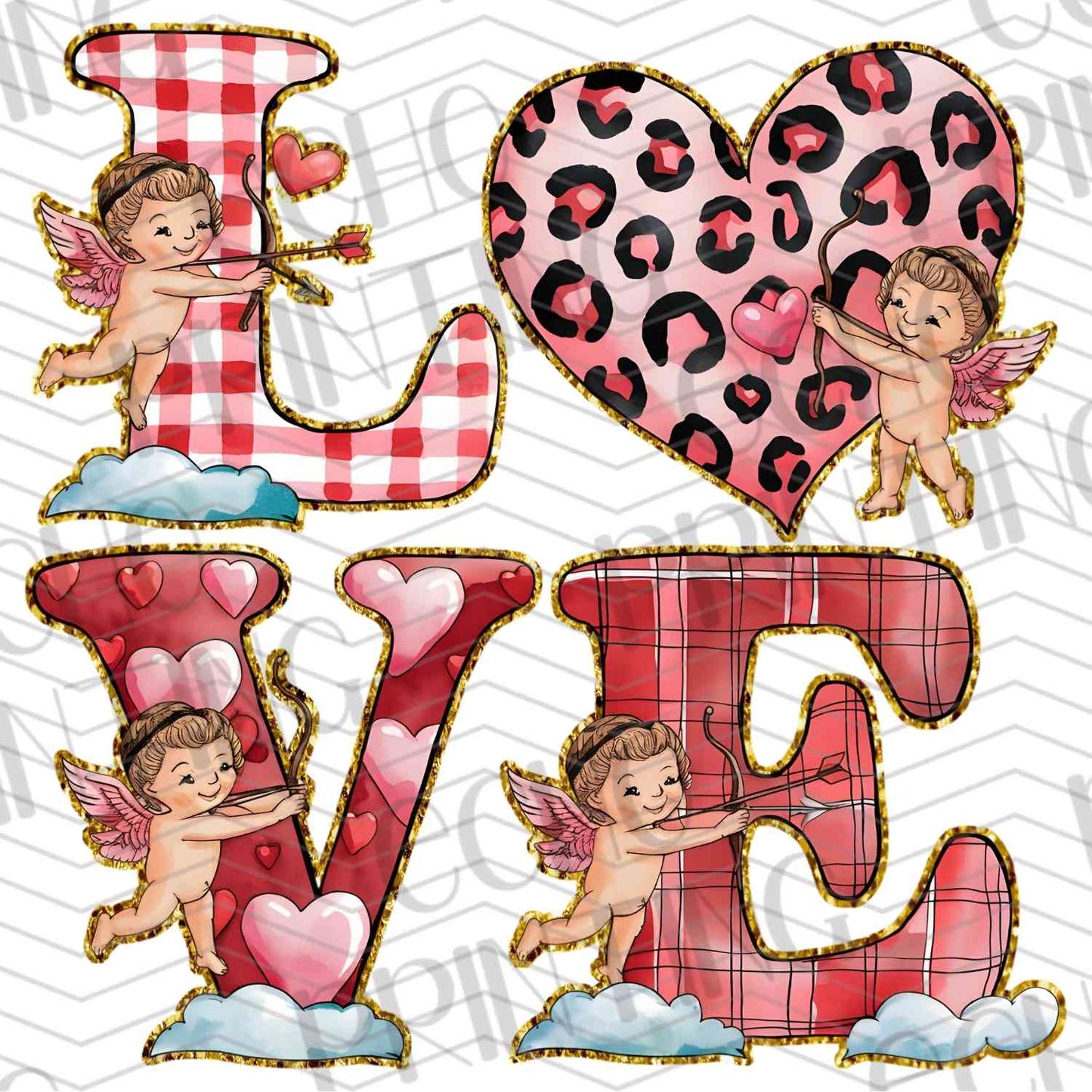 VLTG 266 - LOVE FLORAL BLOCKS