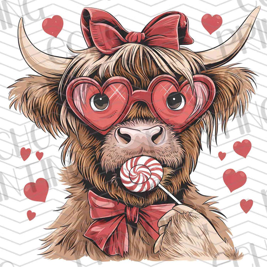 VLTG 29 - COW WITH HEART GLASSES