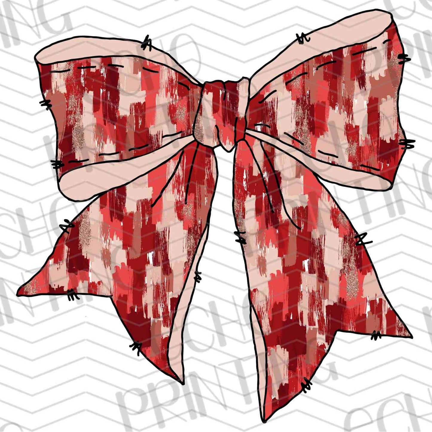 VLTG 308 - RED CAMO HEART BOW