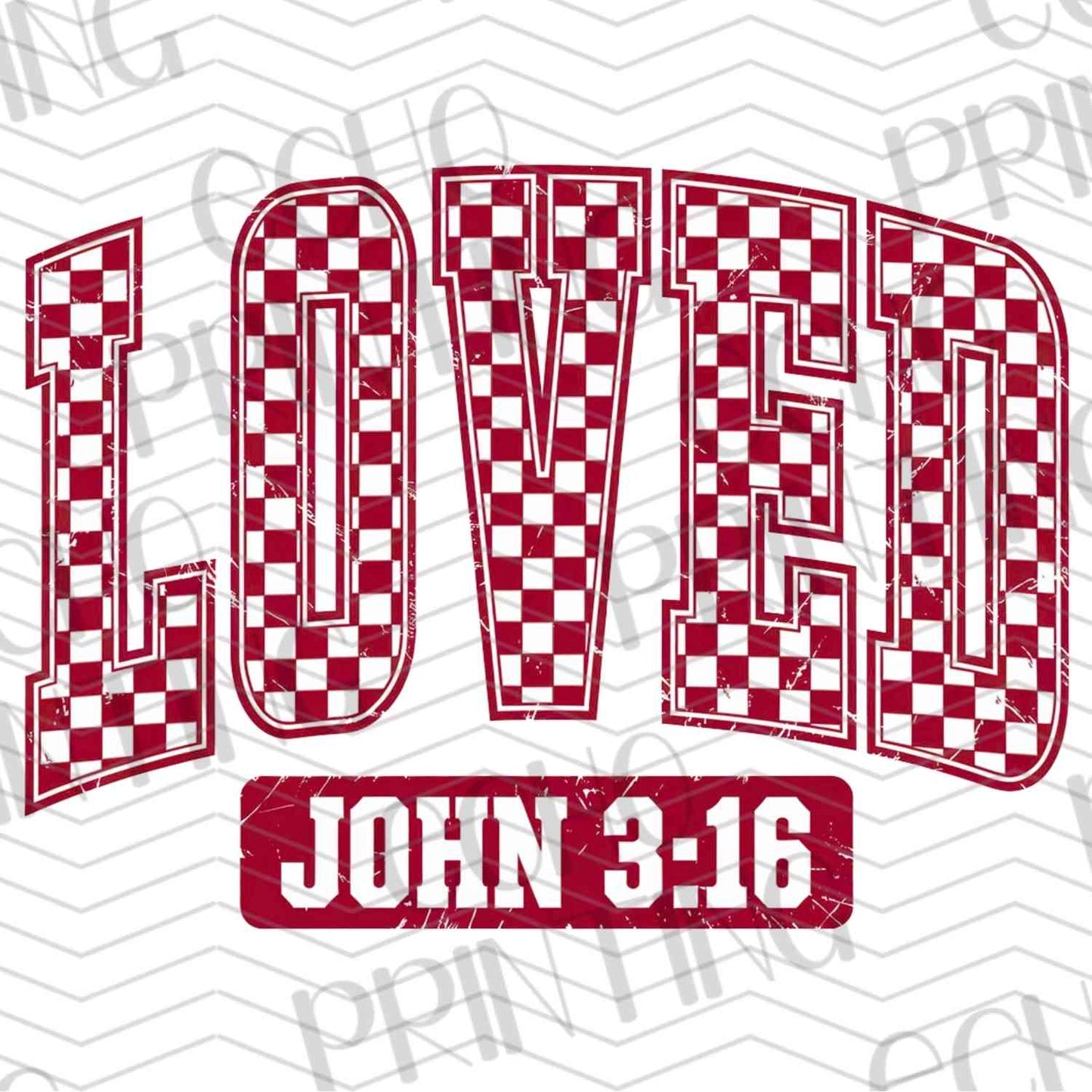 VLTG 312 - LOVED JOHN 3:16 CHECKER