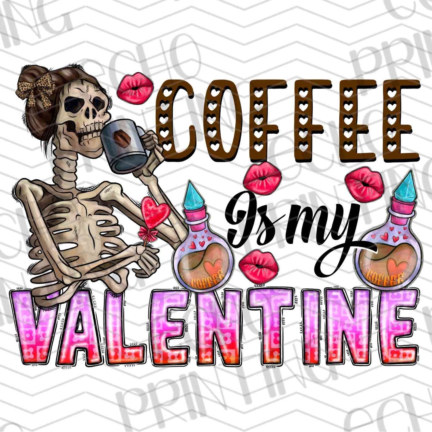 VLTG 316 - COFFEE IS MY VALENTINE PINK