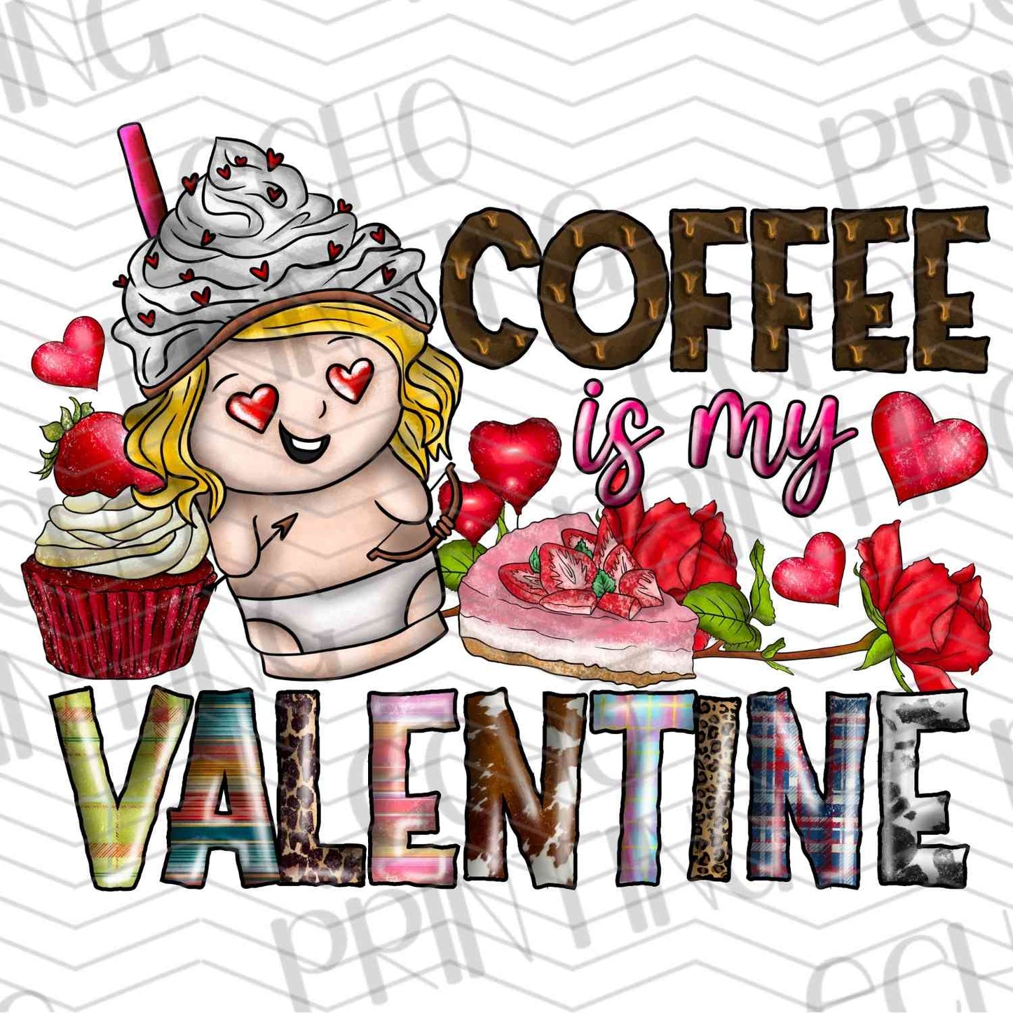 VLTG 321 - COFFEE IS MY VALENTINE LEOPARD