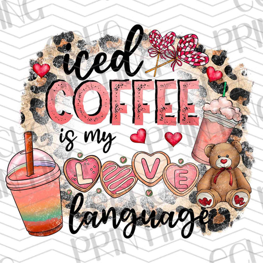 VLTG 387 - ICED COFFEE IS MY LOVE LANGUAGE BROWN CUP