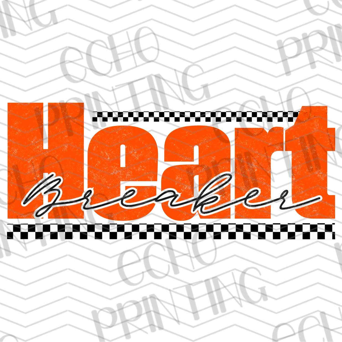 VLTG 397 - HEART CHECKERBOARD ORANGE