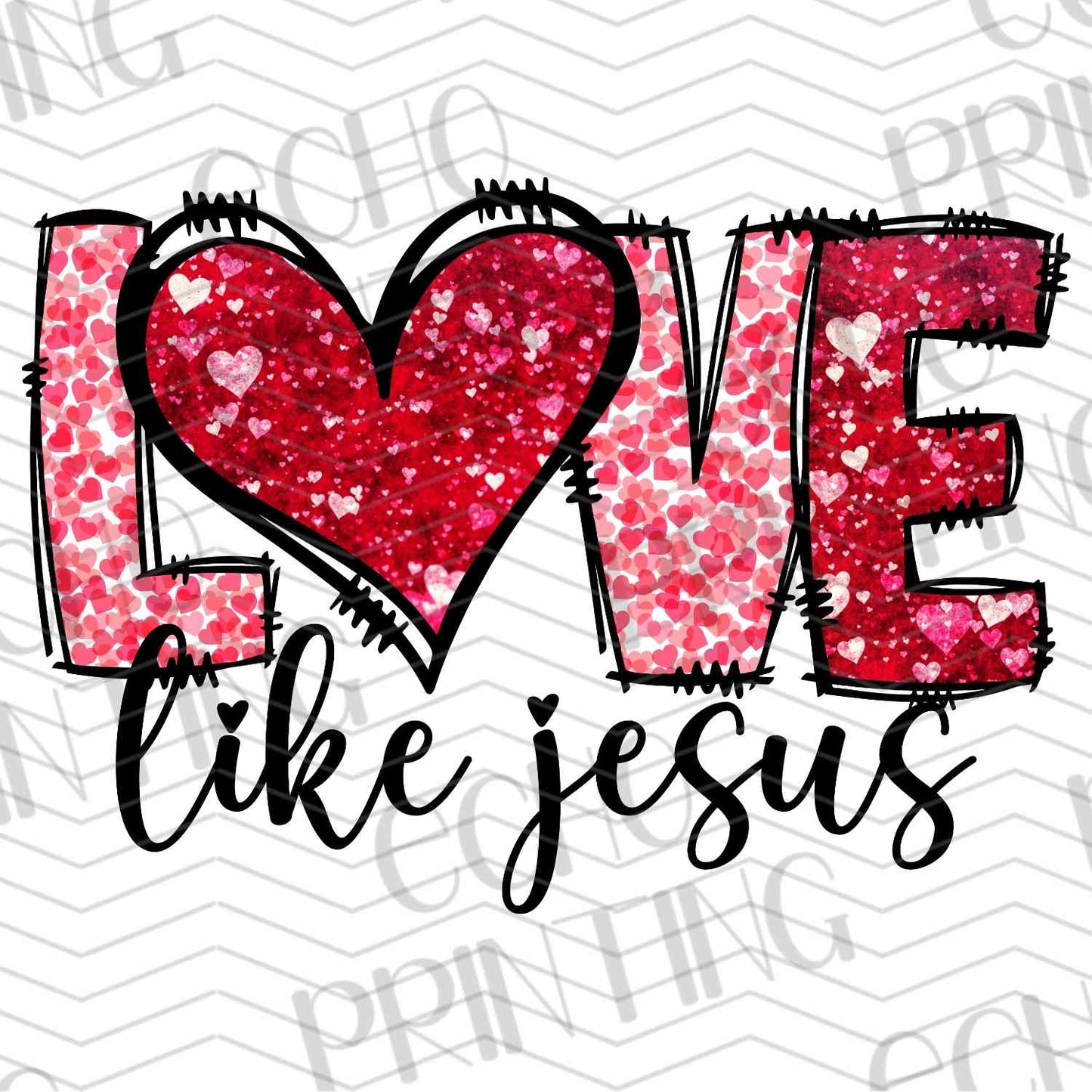 VLTG 3 - LOVE LIKE JESUS PINK HEARTS