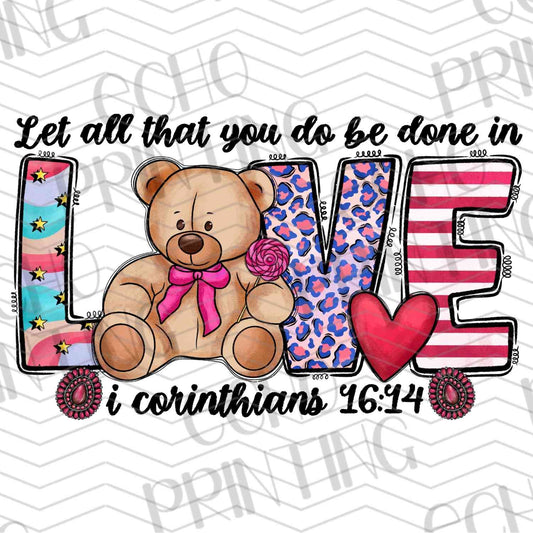 VLTG 411 - LET ALL THAT YOU DO BE DONE IN LOVE 1 COR 16:14 BROWN