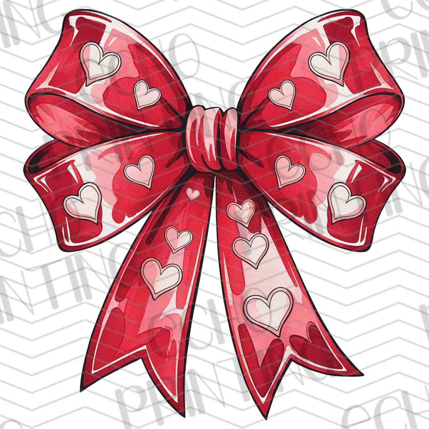 VLTG 43 - RED PINK VALENTINE BOW