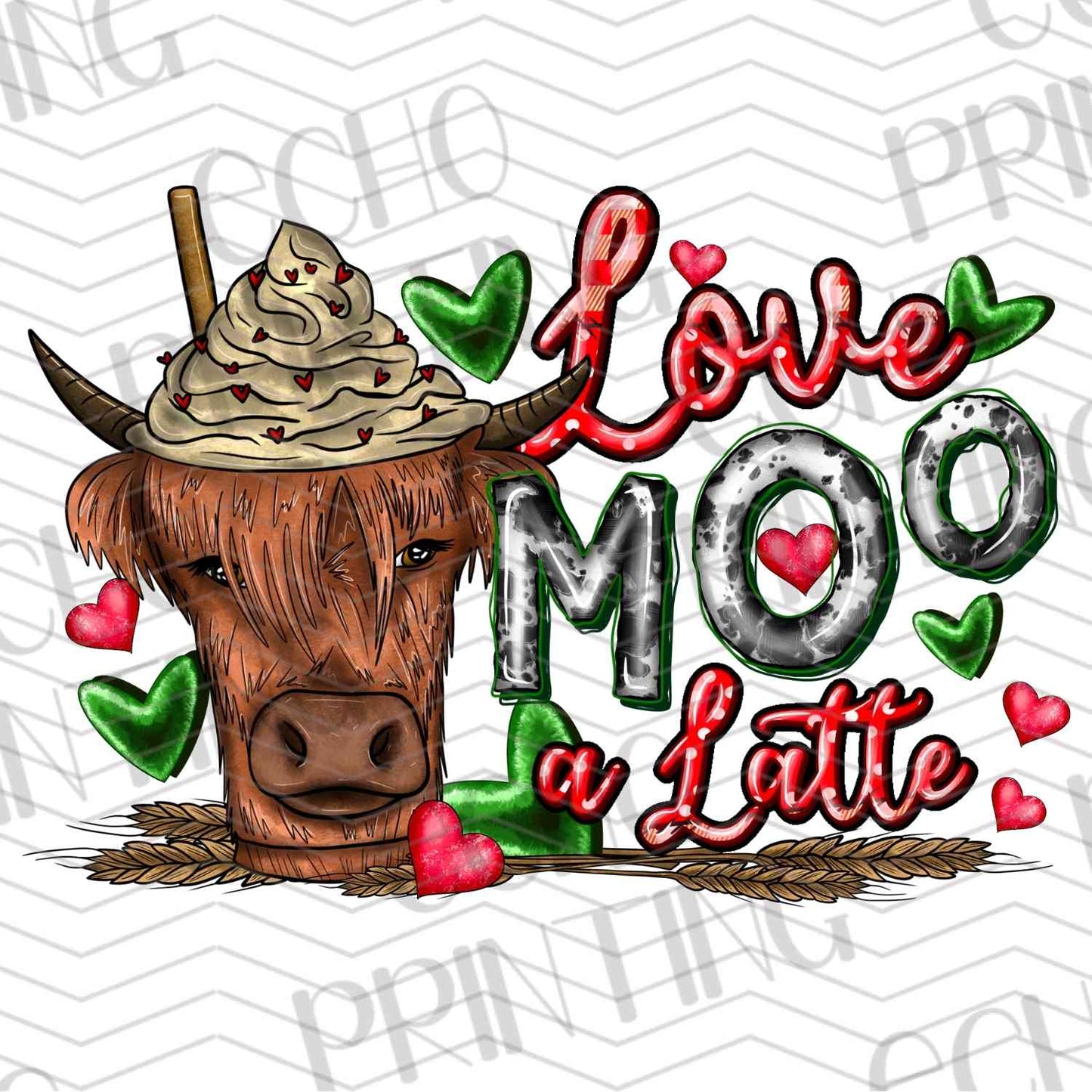 VLTG 441 - LOVE MOO LATTE HIGHLAND COW