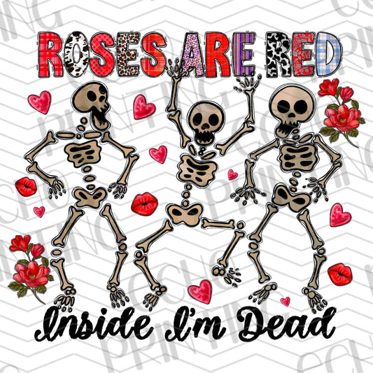 VLTG 479 - ROSES ARE RED INSIDE I’M DEAD SKELETON STRING LIGHTS