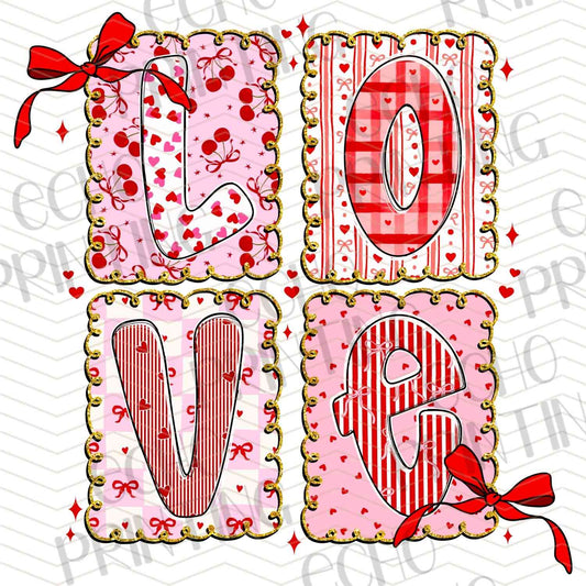 VLTG 698 - XO PATCHWORK TEXT