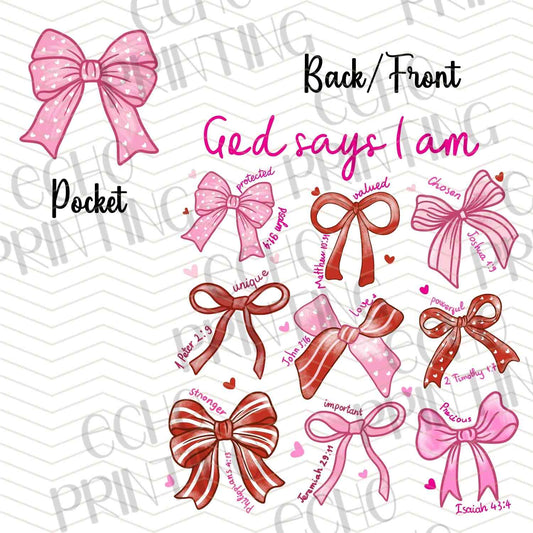 VLTG 707 - BOW AND HEART ICONS **POCKET SOLD SEPERATELY**