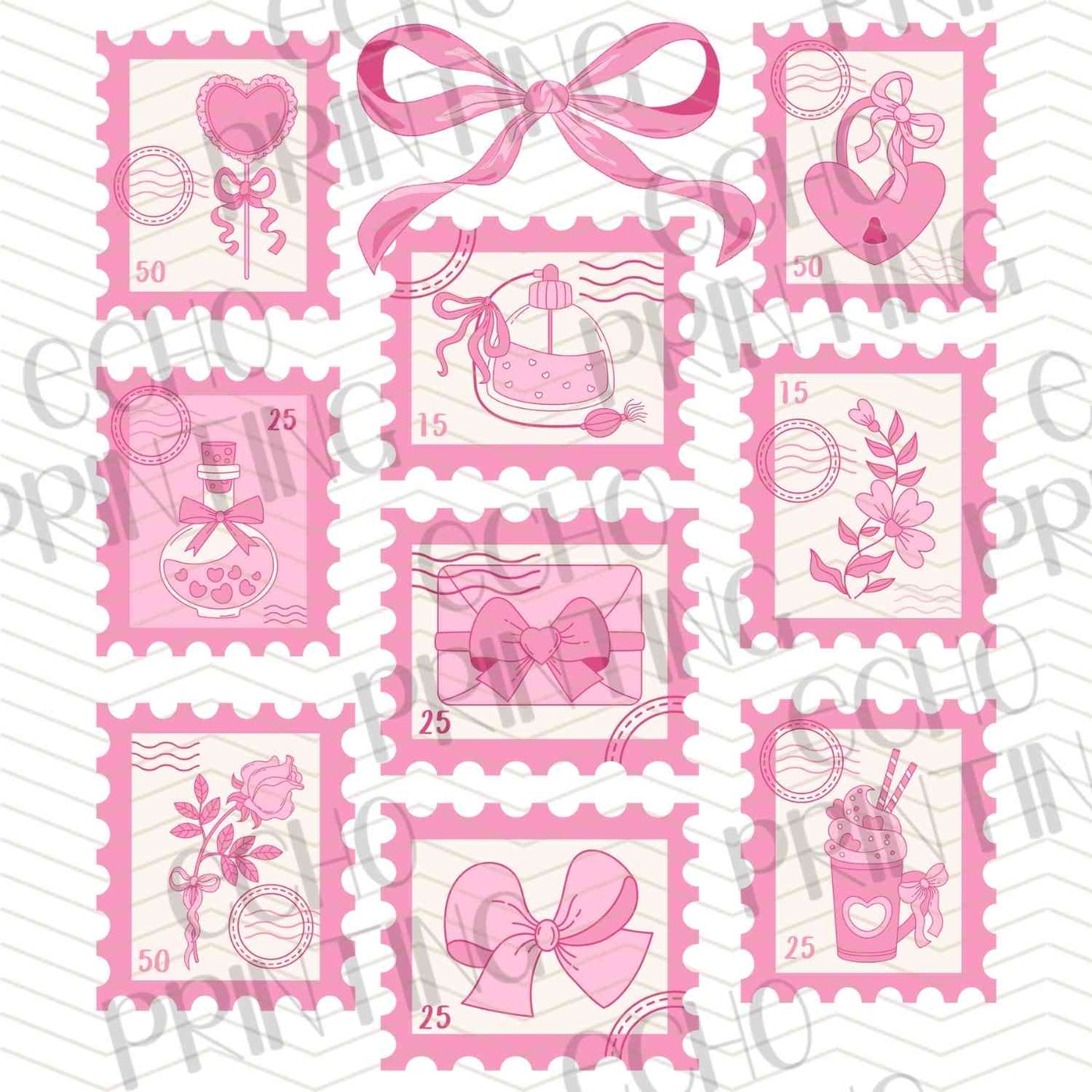 VLTG 758 - VALENTINE POSTAGE GRID