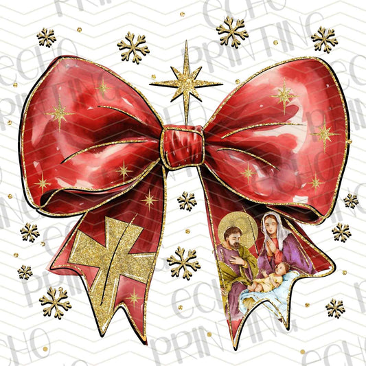 WNXM 138 – RED RIBBON WITH BELLS AND HOLLY