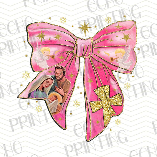 WNXM 161 – PINK AND GOLD HOLIDAY BOW