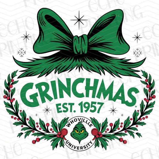 WNXM 18 – GRINCH INSPIRED GREEN HOLIDAY BOW