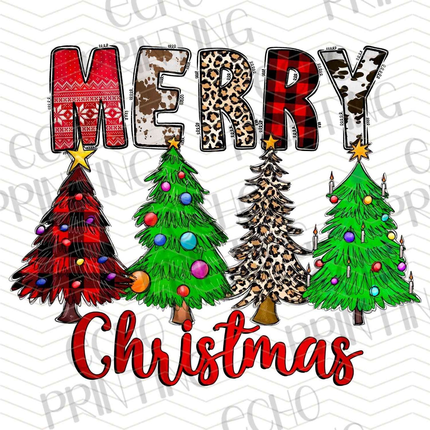 WNXM 221 - MERRY CHRISTMAS TREES RED GREEN
