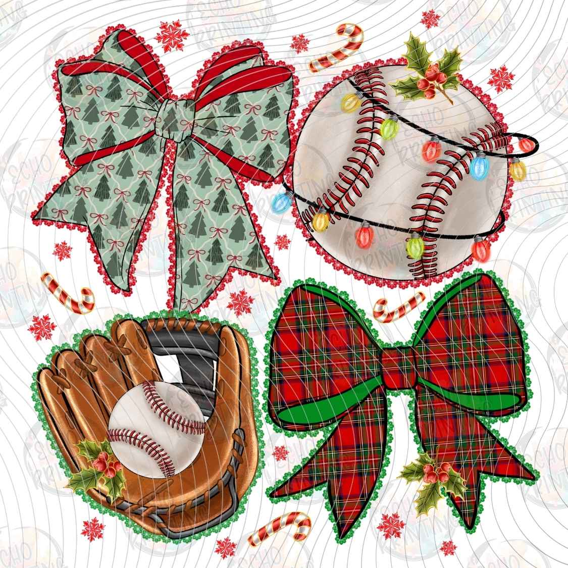 WNXM 3069 - CHRISTMAS BOWS COLLAGE