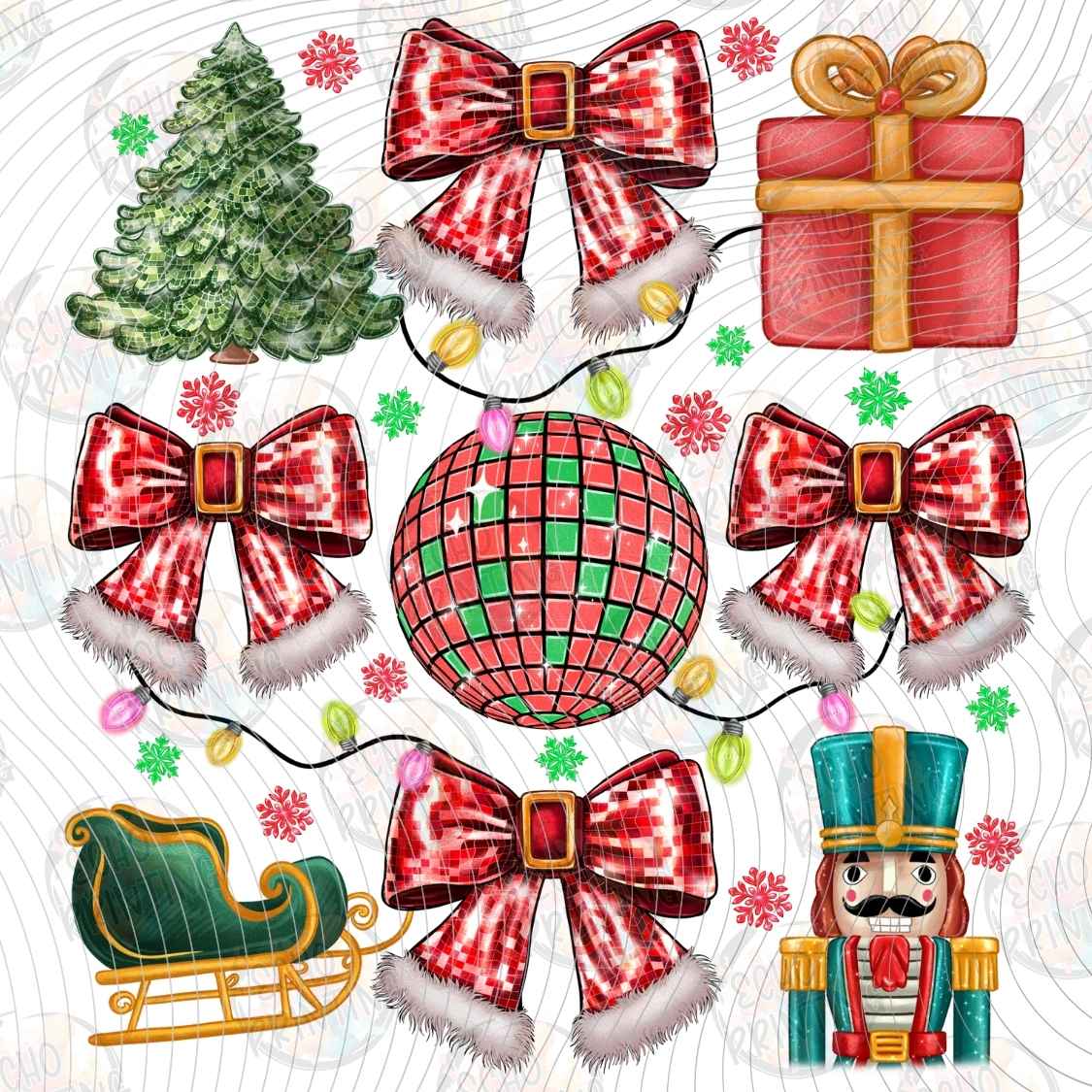 WNXM 3096 - CHRISTMAS BOWS COLLAGE