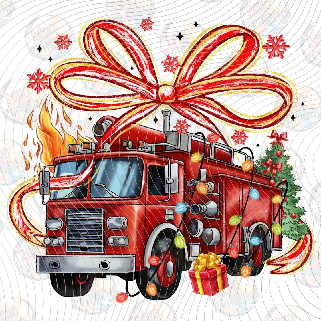 WNXM 3100 - CHRISTMAS FIRE TRUCK BOW