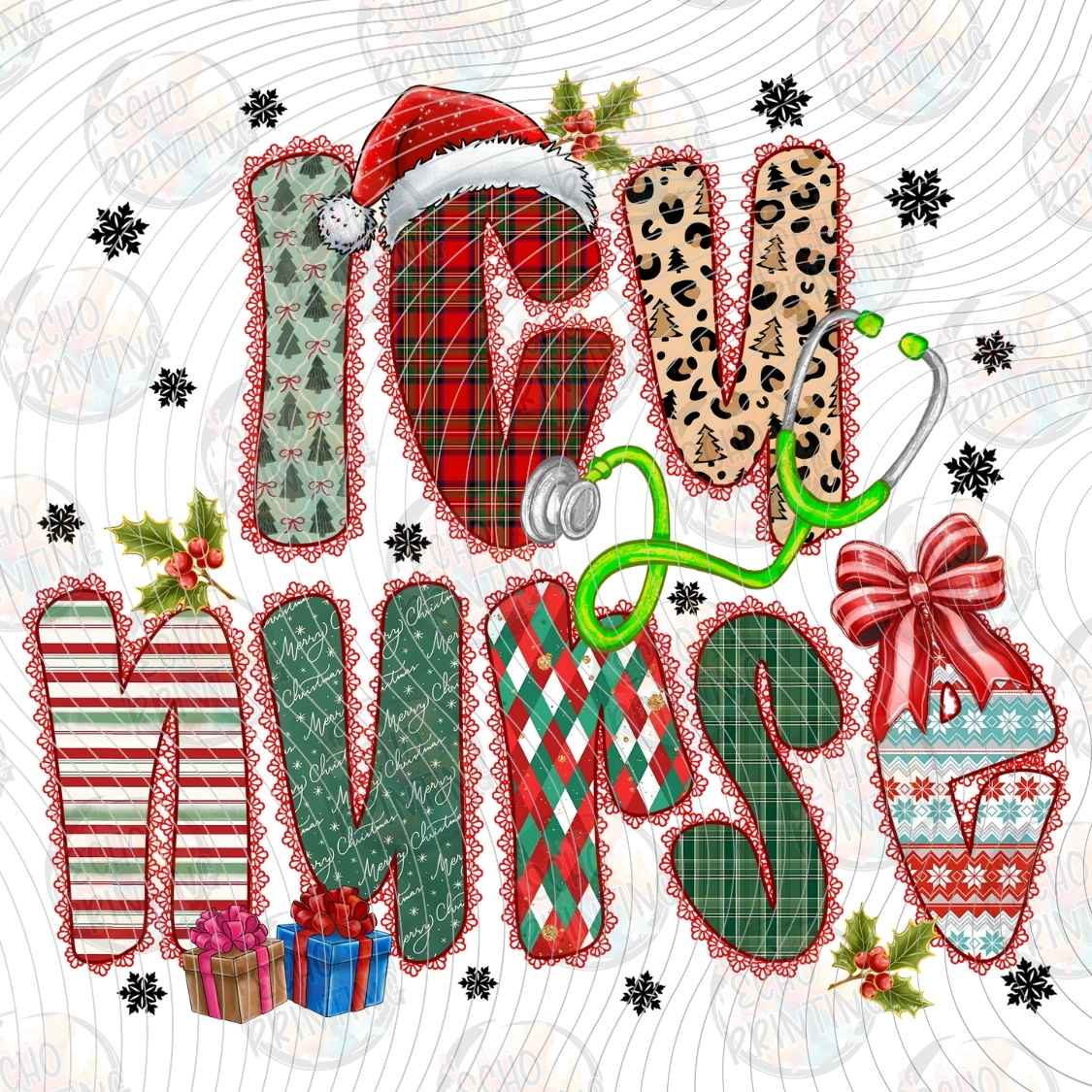 WNXM 3109 - JOY CHRISTMAS LETTERING