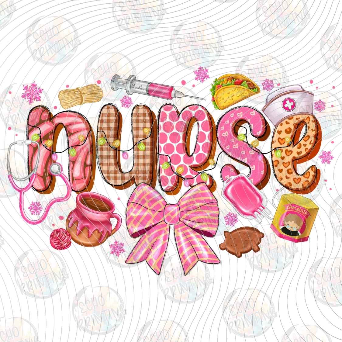 WNXM 3115 - NURSE CHRISTMAS BOW