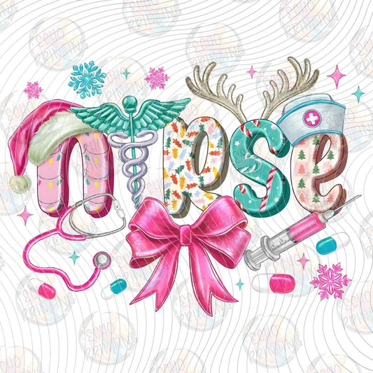 WNXM 3123 - NURSE CHRISTMAS BOW