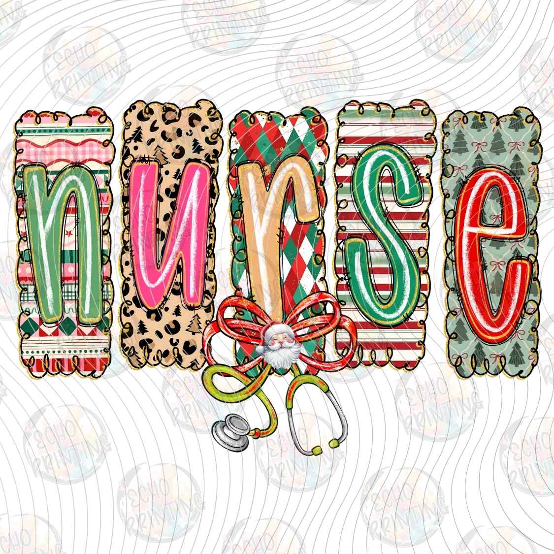 WNXM 3124 - NURSE CHRISTMAS LETTERING
