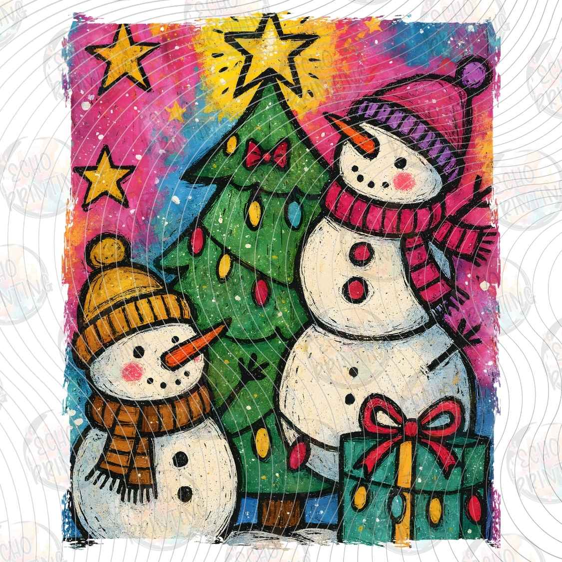 WNXM 3136 - COLORFUL CHRISTMAS SNOWMEN