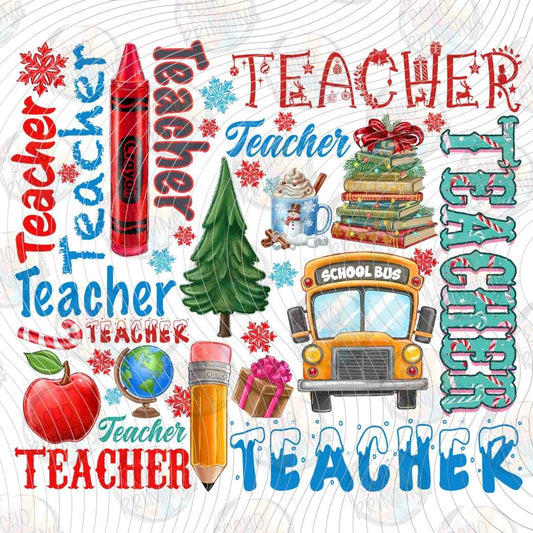 WNXM 3138 - TEACHER CHRISTMAS COLLAGE