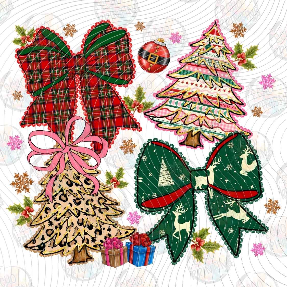 WNXM 3145 - CHRISTMAS BOWS COLLAGE
