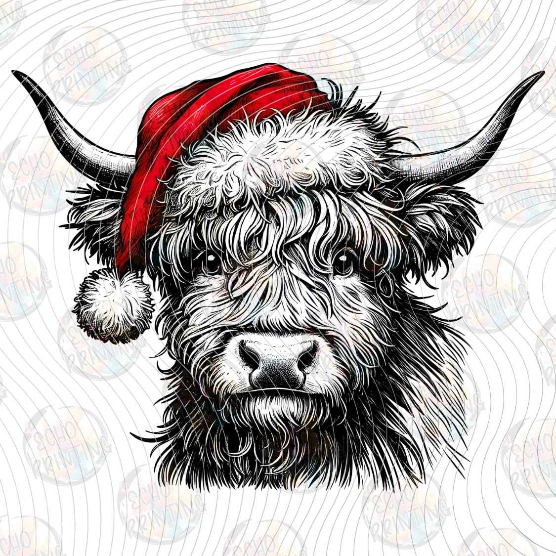WNXM 3158 - HIGHLAND COW SANTA