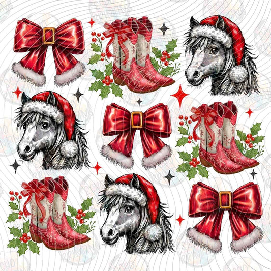 WNXM 3164 - CHRISTMAS HORSE BOWS