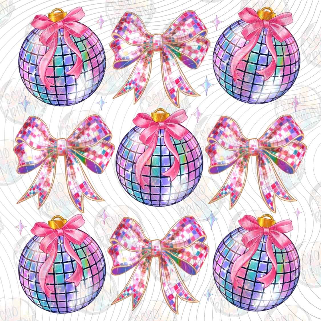 WNXM 3198 - PINK CHRISTMAS ORNAMENTS