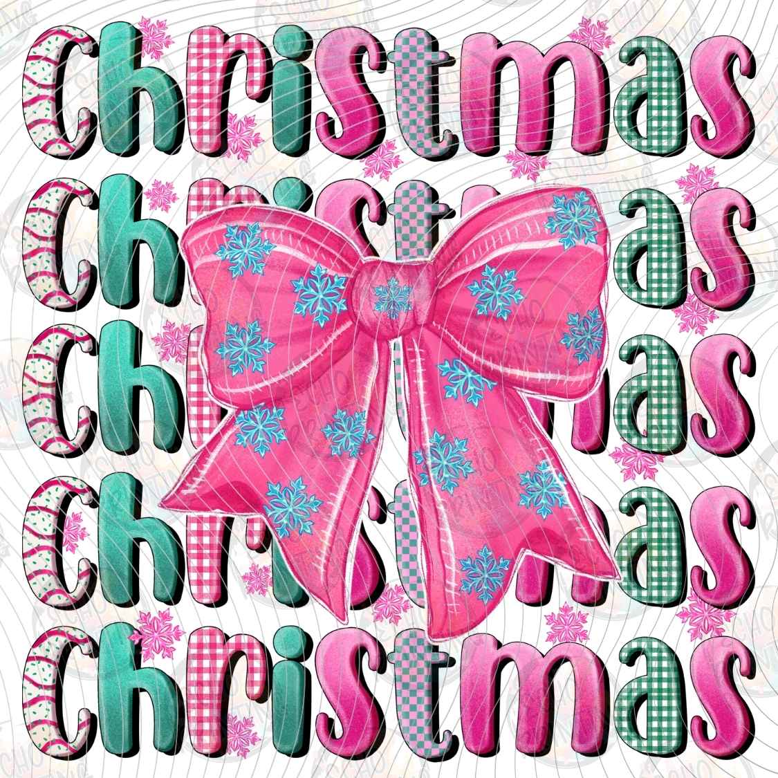 WNXM 3339 - CHRISTMAS BOW LETTERING