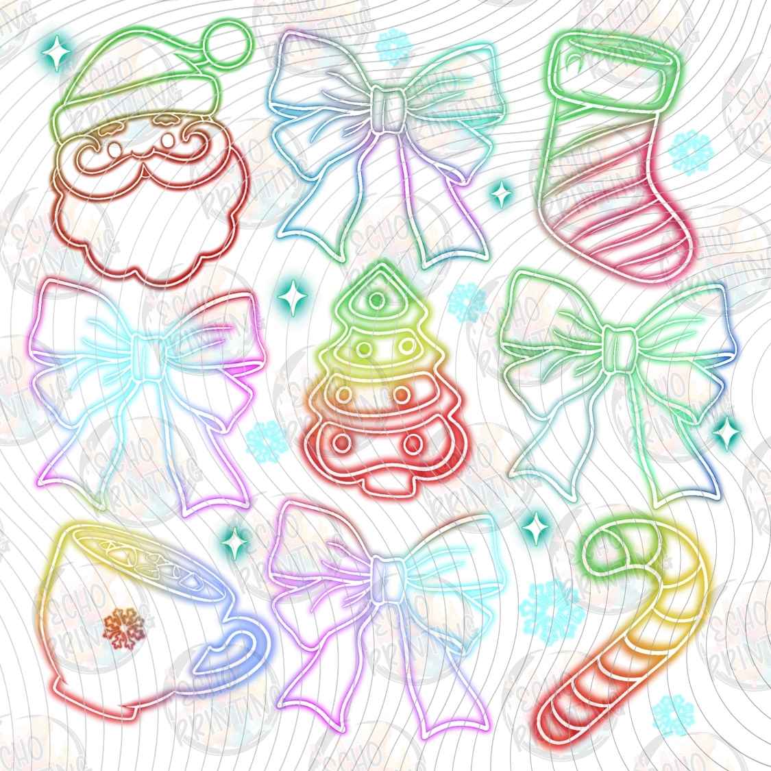 WNXM 3362 - PASTEL CHRISTMAS ICONS