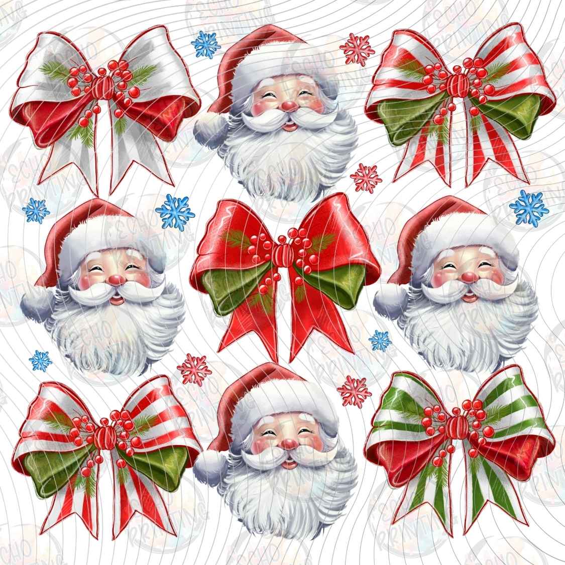 WNXM 3408 - CHRISTMAS SANTA BOWS