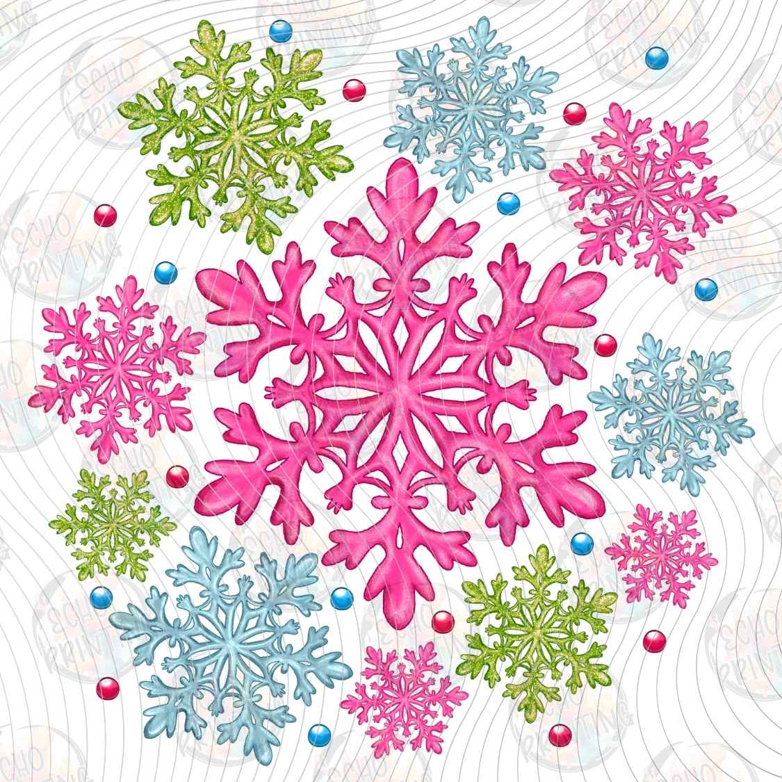 WNXM 3441 - PASTEL SNOWFLAKE COLLAGE