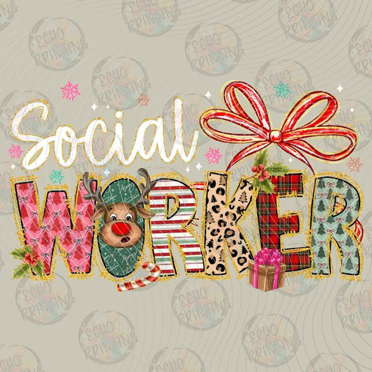 WNXM 3446 - SOCIAL WORKER CHRISTMAS BOW