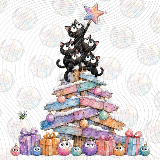WNXM 3601 - BLACK CAT CHRISTMAS TREE