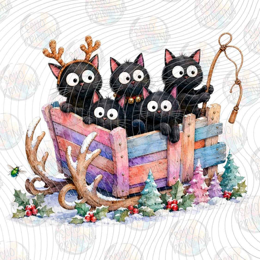 WNXM 3607 - BLACK CAT GIFT SLEIGH